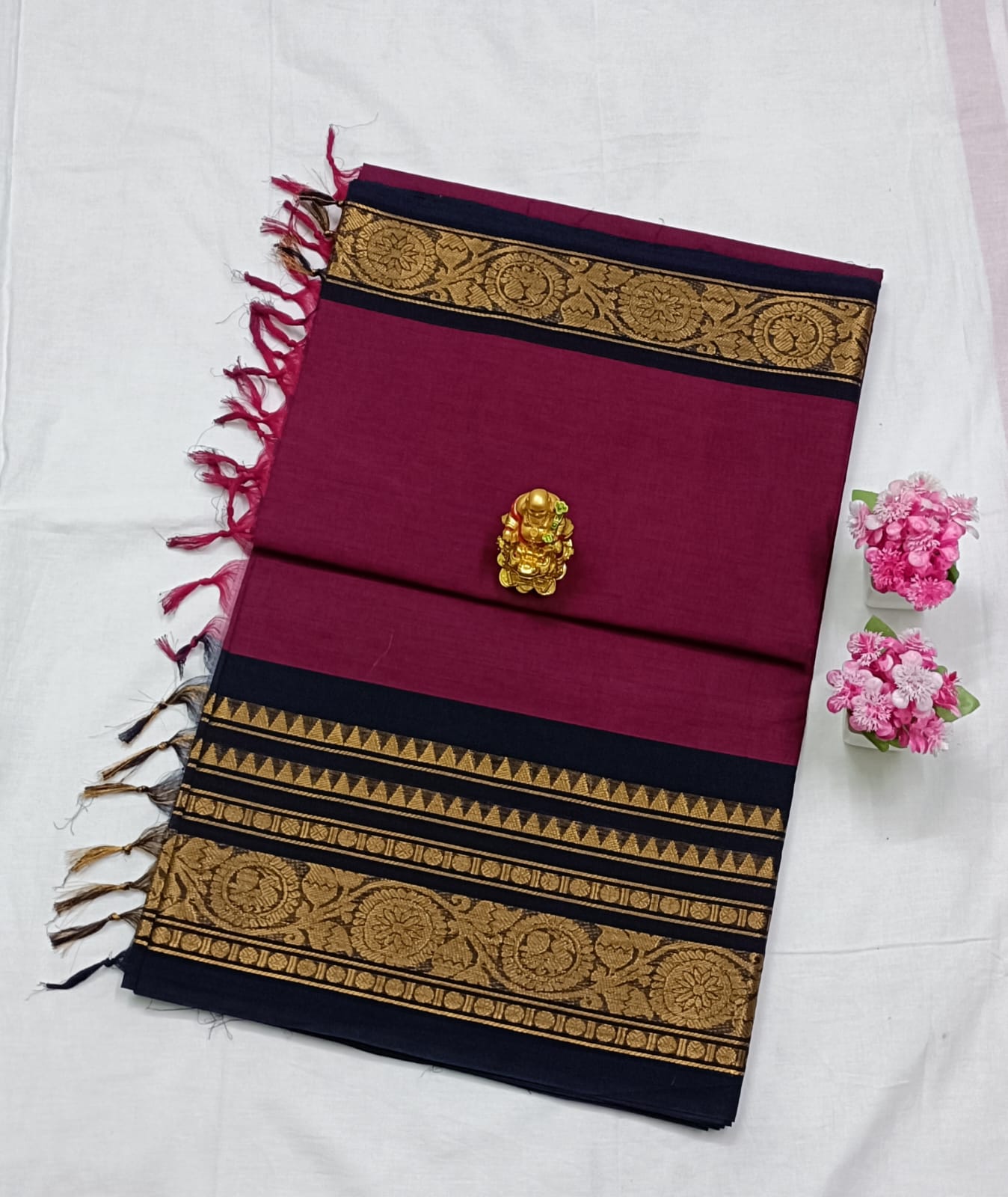 Kanchi Cotton Saree with blouse 