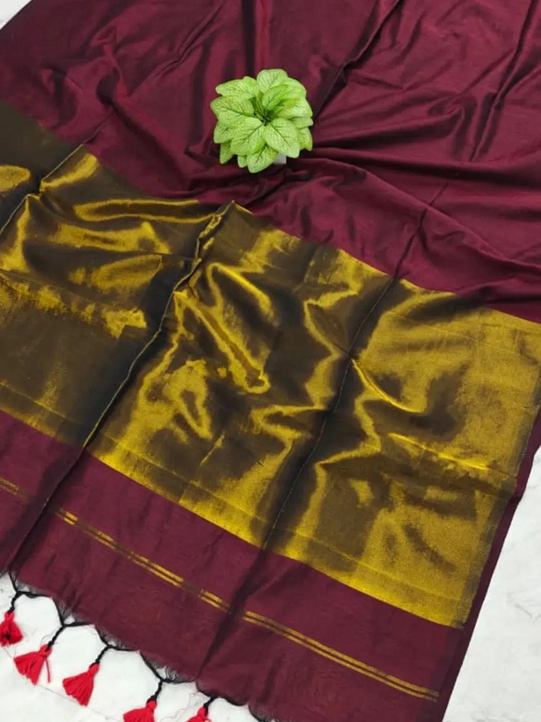Tissue silk Wine Maroon