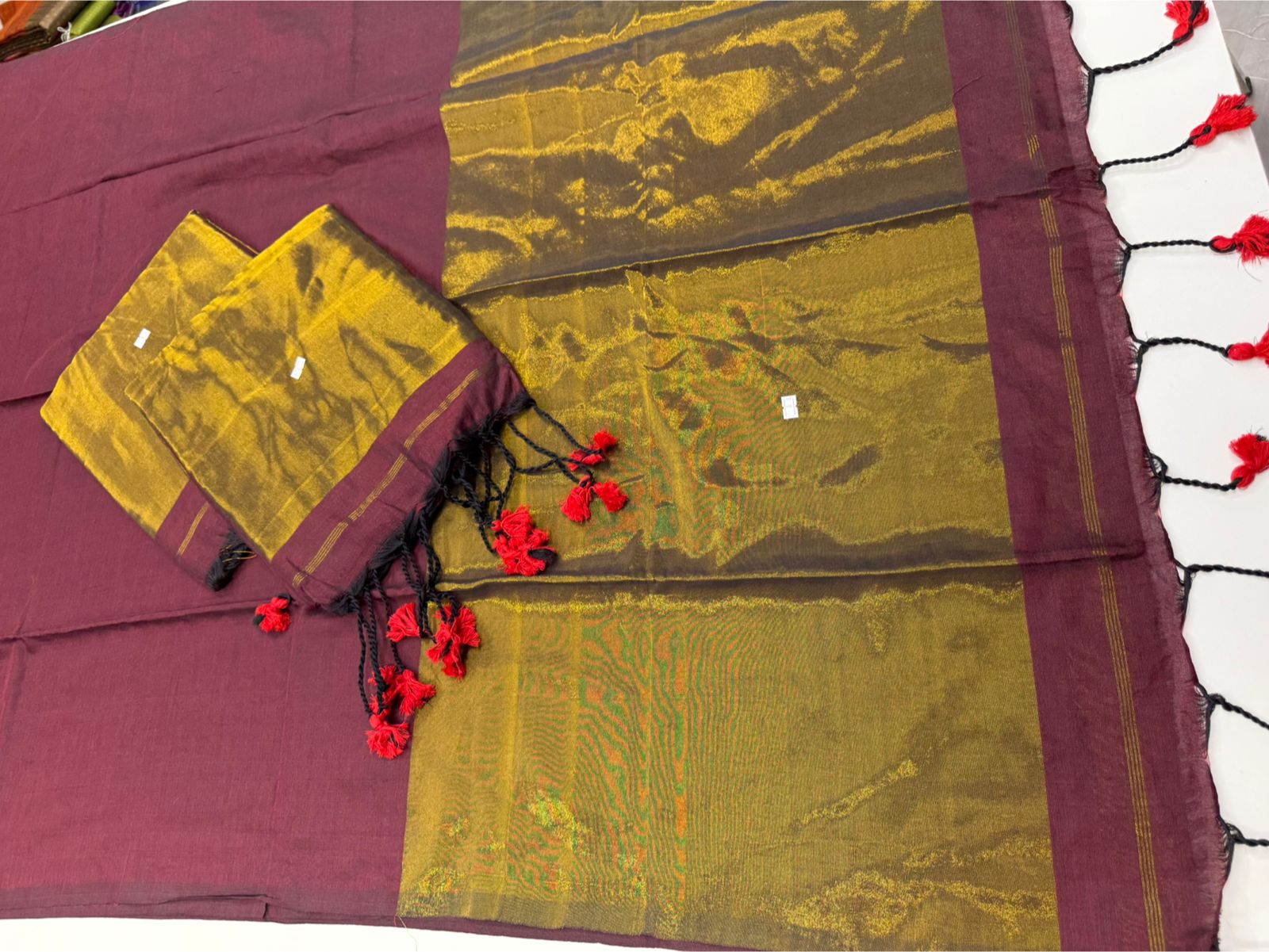 Tissue silk Wine Maroon