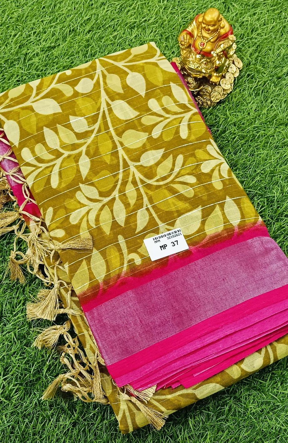Linen cotton saree