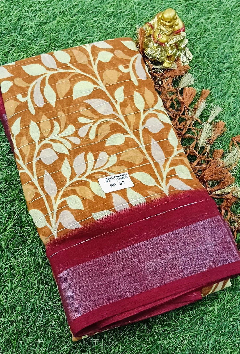 Linen cotton saree